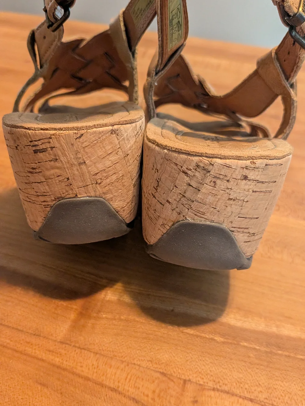 Bussola Nynette Gobba Sand Cork Wedge Sandals - Women's Size 39